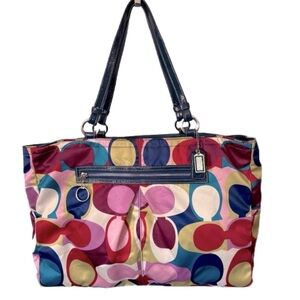 Coach Poppy Signature Sateen Tote